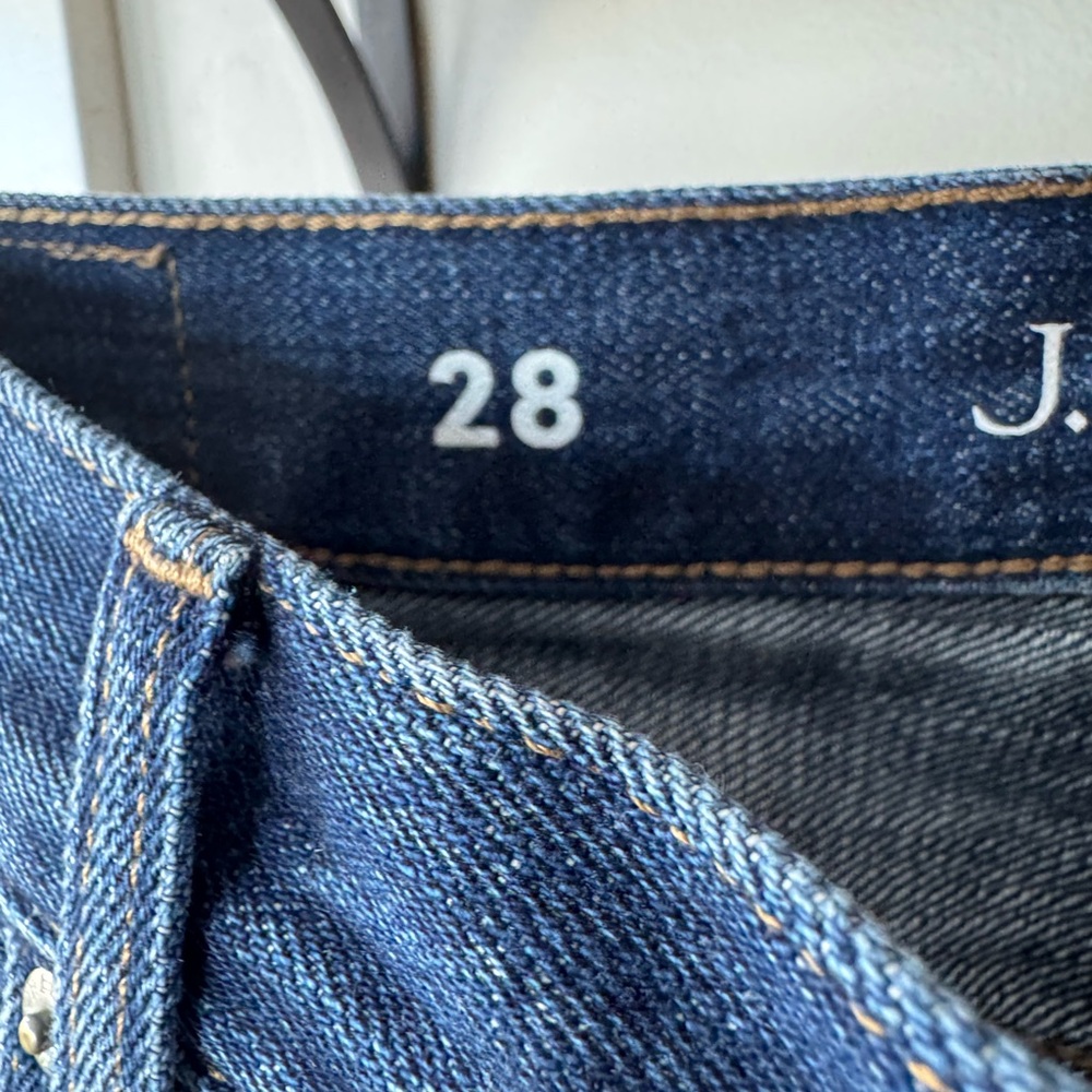 J. Crew High-Rise Wide-Leg Cuffed Jeans in Medium Blue - Picture 6 of 16